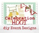 celebration hoot button for blog event designs